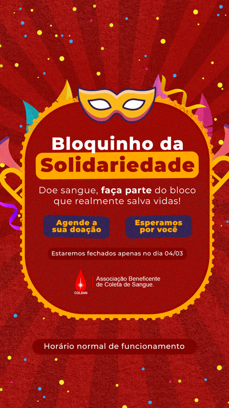 Bloquinho solidário do CARNAVAL