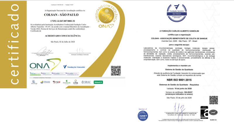COLSAN conquista a recertificação ISO 9001 e ONA, reafirmando seu compromisso com a qualidade e a segurança